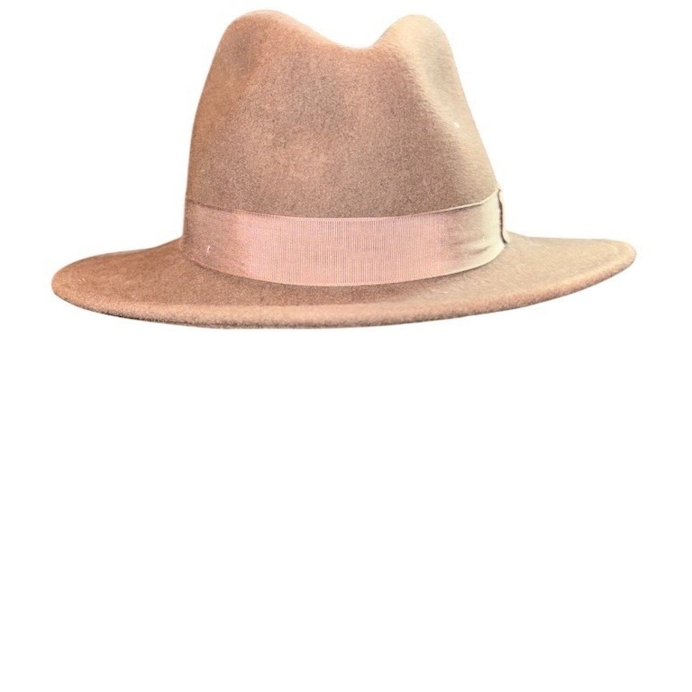 Orvis Fedora Hat Mens One Size Brown Pinch Front Grosgrain Band Lite Felt USA